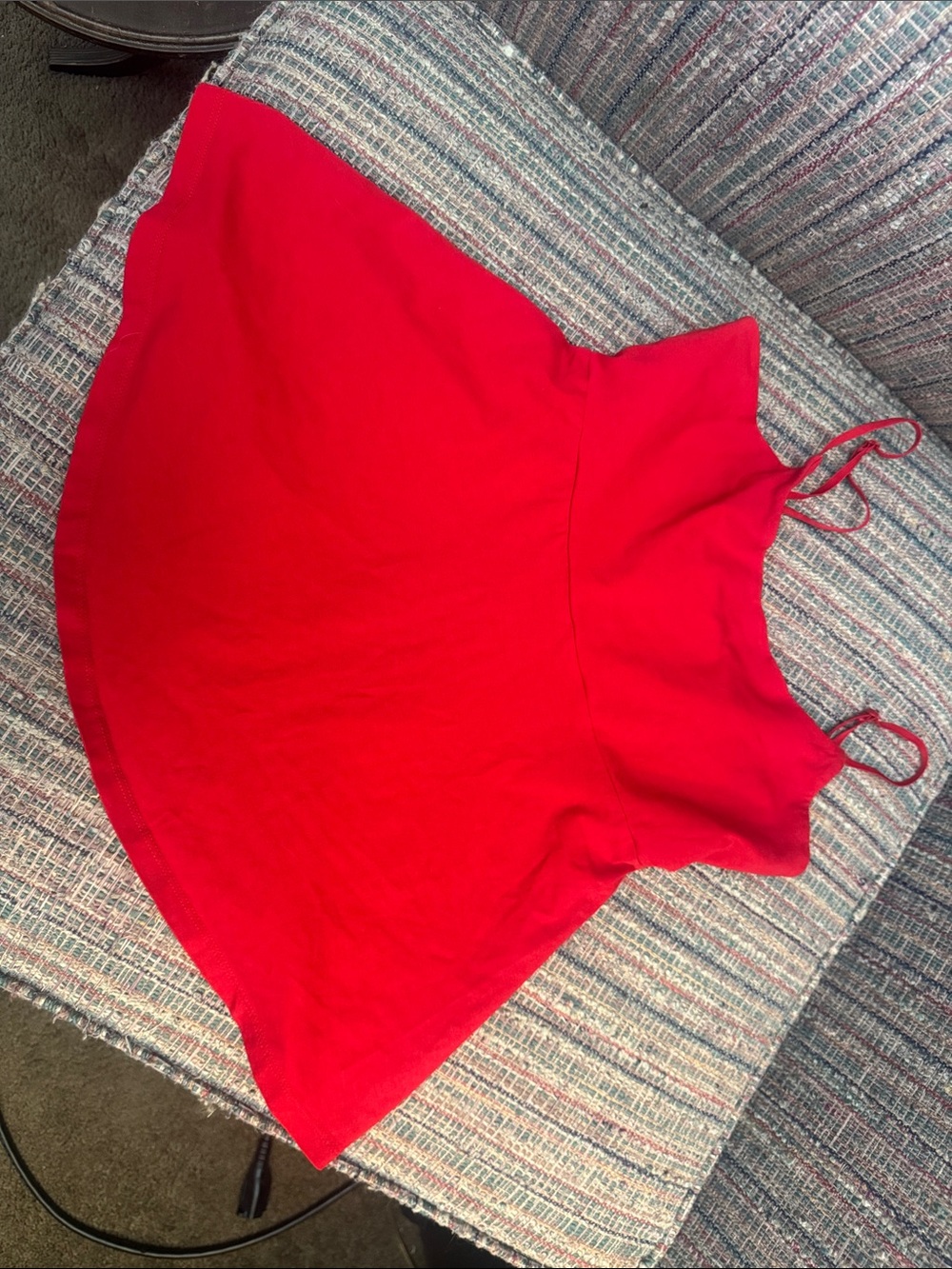 Red Babydoll Tank with Tie SZ L